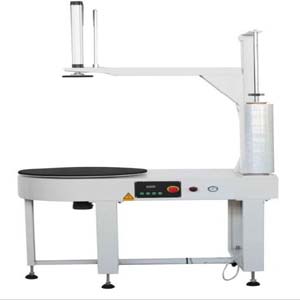 DBC800S semi-automatic stretch film wrapping machine with top plate